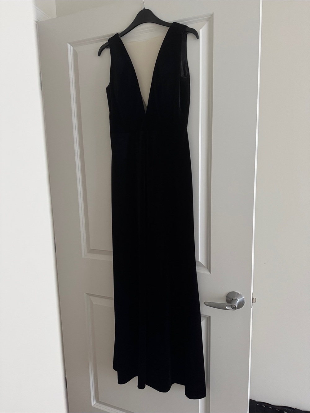 Jenny Yoo Logan Black Velvet Gown